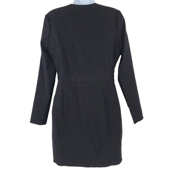 NBD x Naven Deep Plunge Zip Up Long Sleeve Mini Millie Dress NWT Size Small - Picture 6 of 6